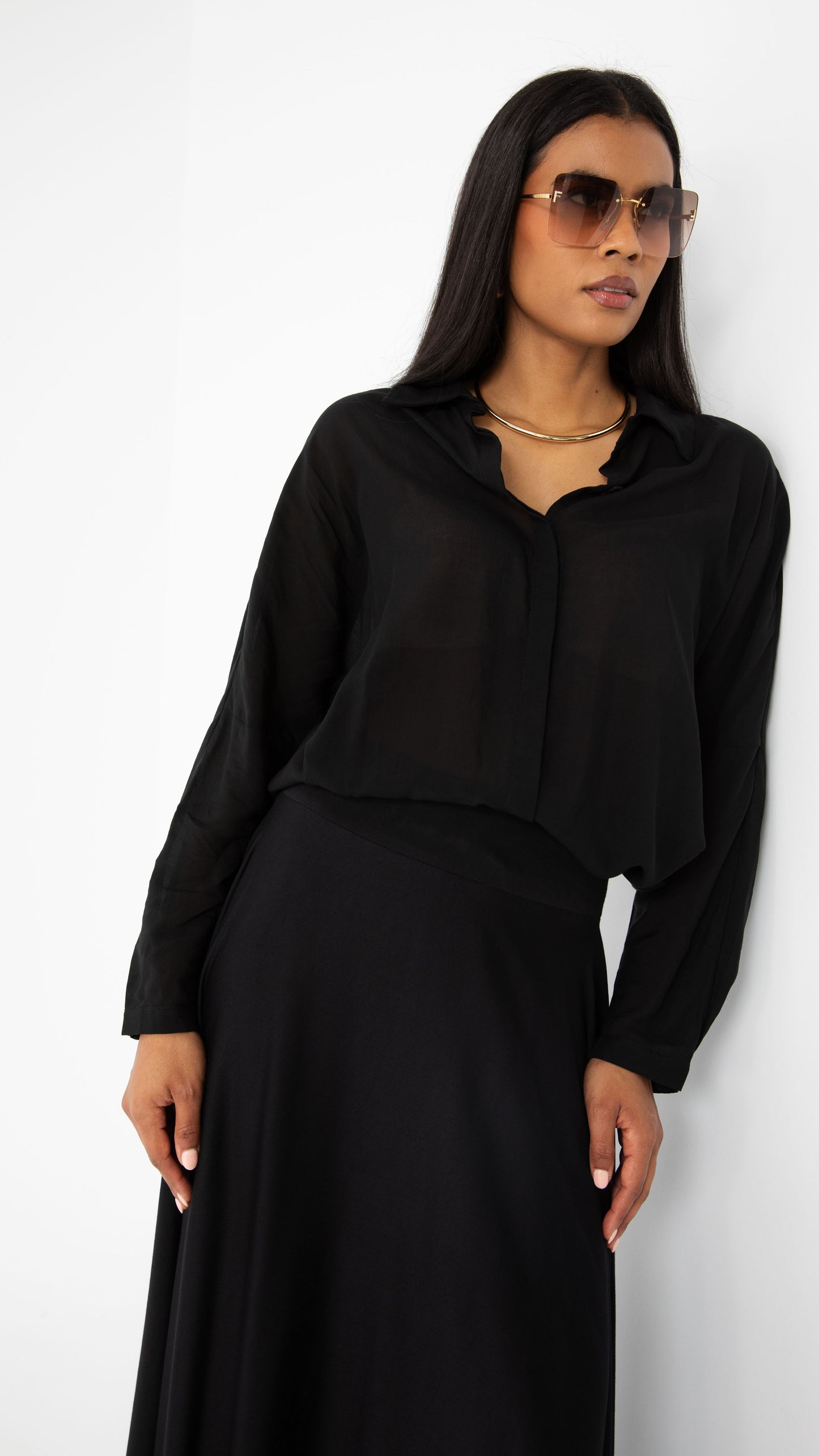 Axis Lyocell Tencel Shirt - Black