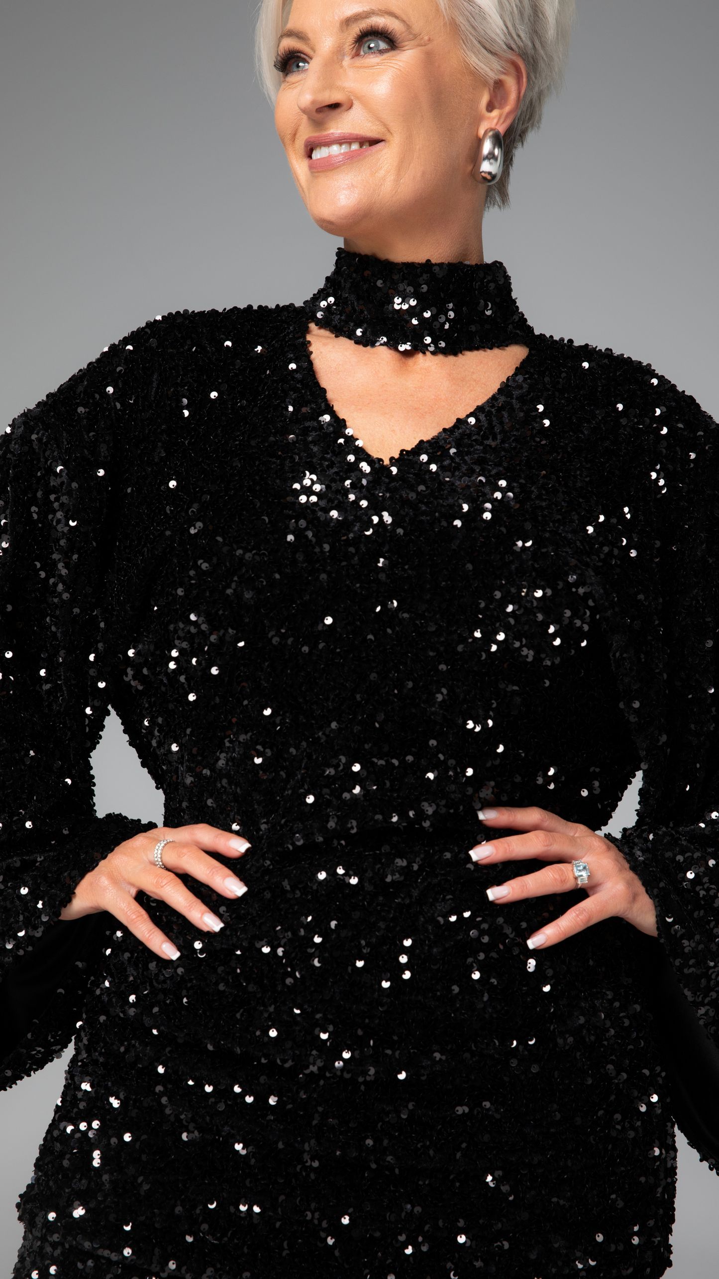 Zara Sequin Top - Black