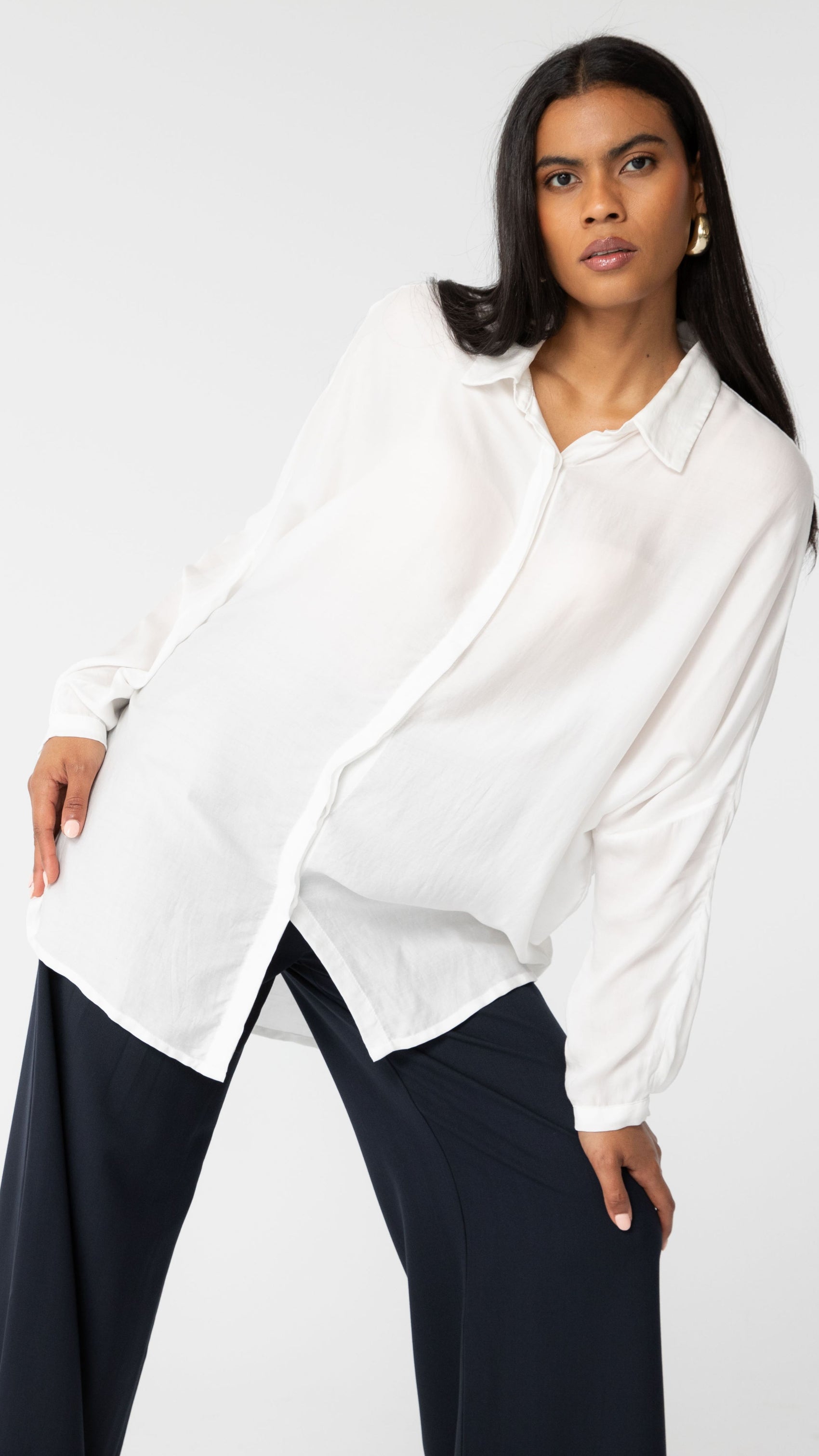 Axis Lyocell Tencel Shirt - White