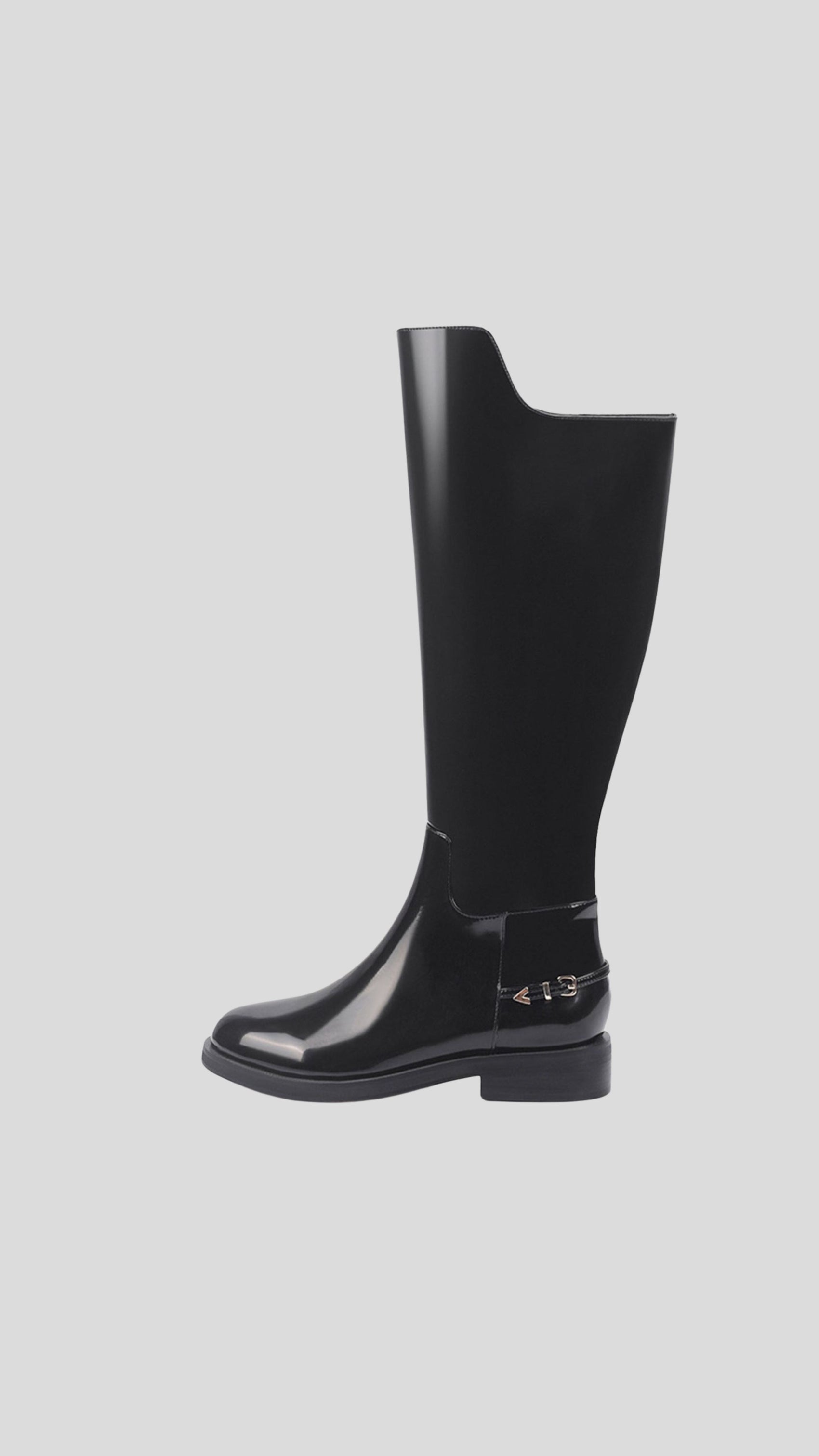 LW James Black Patent Leather Boots - Black