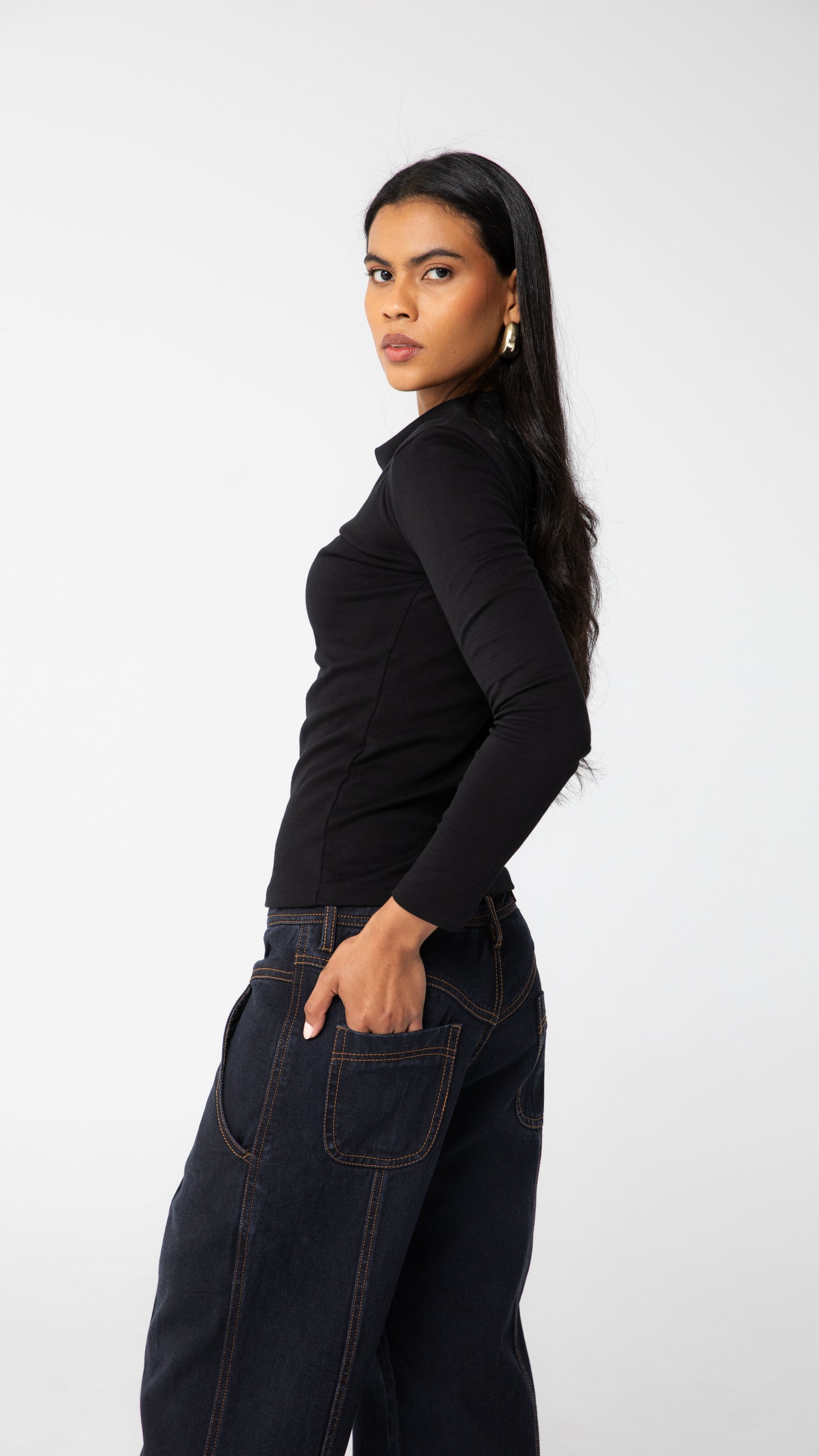 Capsule Cotton Air Top - Black