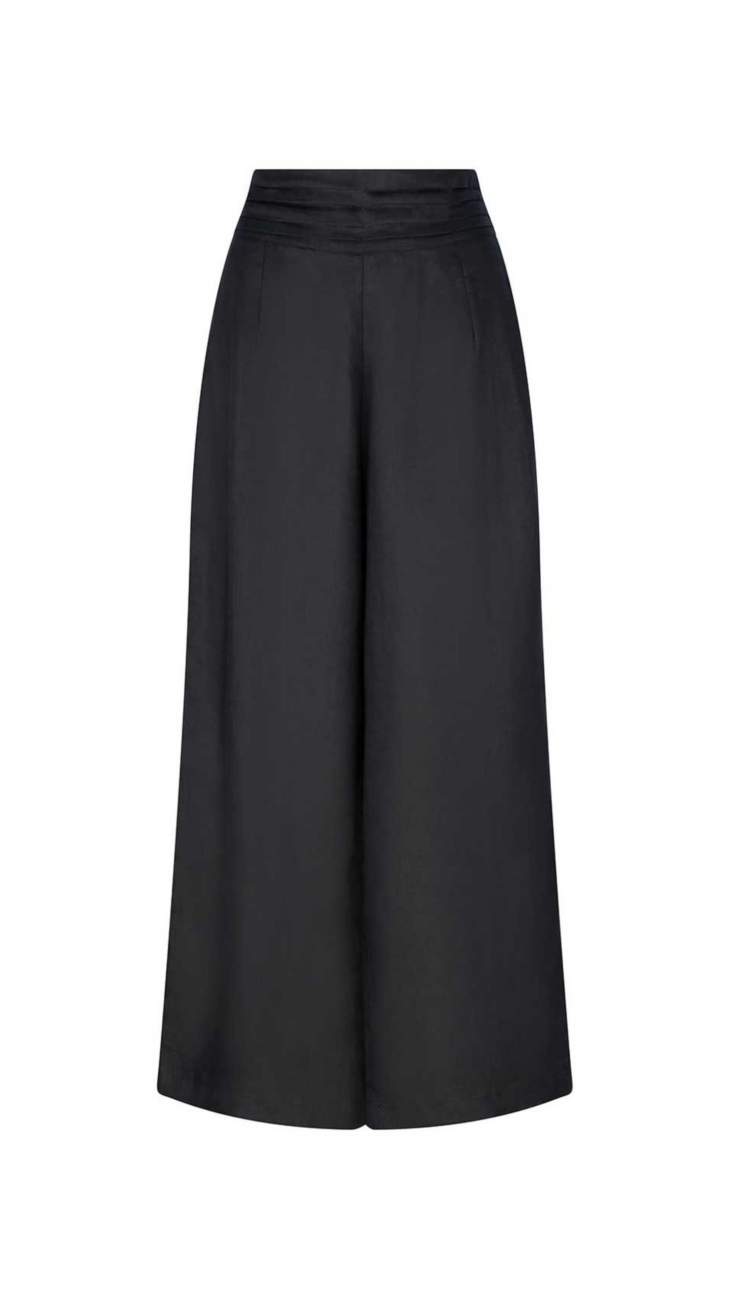 Max European Flax Linen Pants - Black