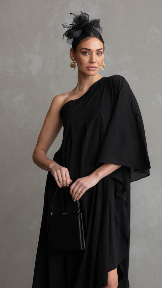 Hadassah Chiffon Dress - Black