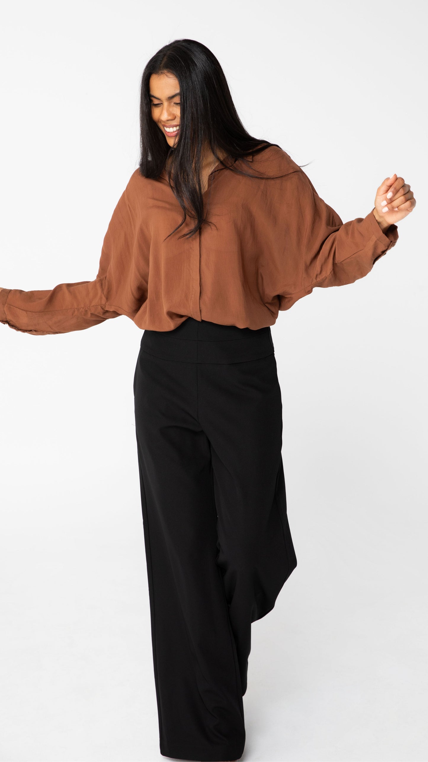 Axis Lyocell Tencel Shirt - Chocolate