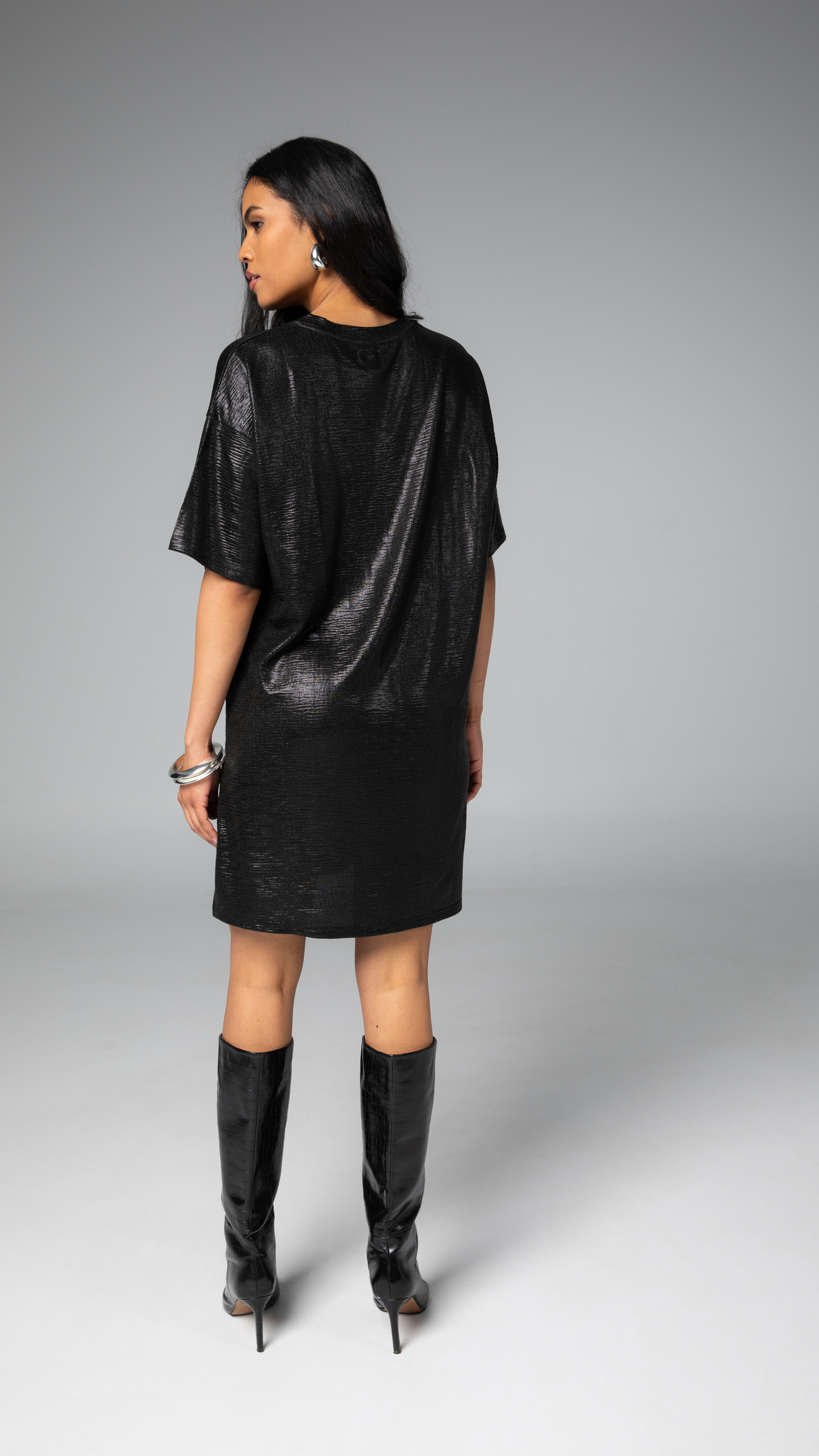 Sienna Sparkle Dress/Top - Black