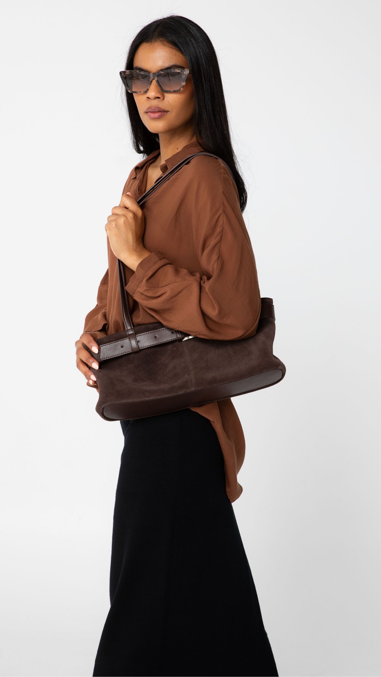 Axis Lyocell Tencel Shirt - Chocolate